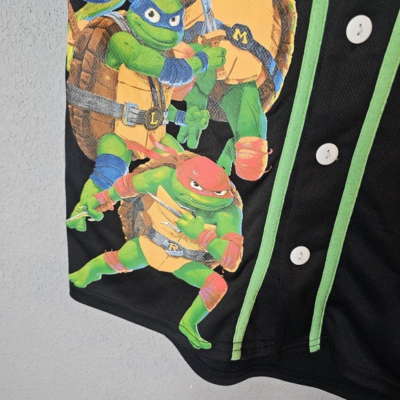 TMNT Teenage Mutant Ninja Turtles Jersey Shirt Boys Youth Sz 14 16 Graphic Top - Picture 6 of 14